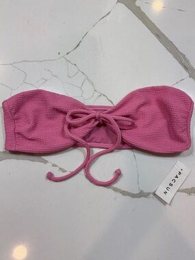 PacSun Pink Strapless Bandeau Bikini Top